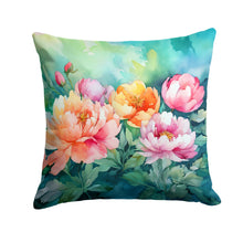 Load image into Gallery viewer, Indiana Peonies in Watercolor Throw Pillow
