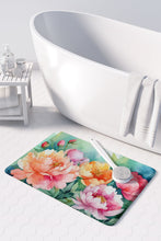 Load image into Gallery viewer, Indiana Peonies in Watercolor Memory Foam Kitchen Mat