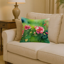Load image into Gallery viewer, Iowa Wild Prairie Roses in Watercolor Throw Pillow