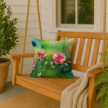 Load image into Gallery viewer, Iowa Wild Prairie Roses in Watercolor Throw Pillow