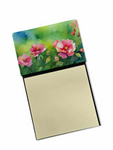 Load image into Gallery viewer, Iowa Wild Prairie Roses in Watercolor Sticky Note Holder- Refiilable Desk Accessory Note Pad