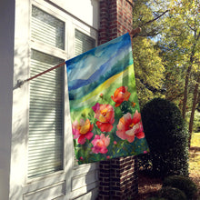 Load image into Gallery viewer, Iowa Wild Prairie Roses in Watercolor House Flag