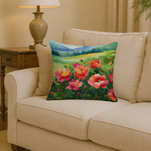 Load image into Gallery viewer, Iowa Wild Prairie Roses in Watercolor Throw Pillow