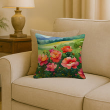 Load image into Gallery viewer, Iowa Wild Prairie Roses in Watercolor Throw Pillow
