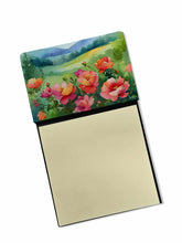 Load image into Gallery viewer, Iowa Wild Prairie Roses in Watercolor Sticky Note Holder- Refiilable Desk Accessory Note Pad