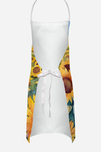Load image into Gallery viewer, Kansas Sunflowers in Watercolor Apron – Artist-Designed Kitchen, BBQ &amp; Craft Apron