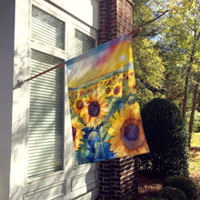 Load image into Gallery viewer, Kansas Sunflowers in Watercolor House Flag