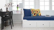 Load image into Gallery viewer, Kansas Sunflowers in Watercolor Fabric Standard Pillowcase – Artistic Decorative Front, White Back