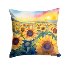 Load image into Gallery viewer, Kansas Sunflowers in Watercolor Throw Pillow