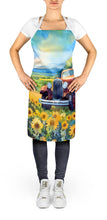 Load image into Gallery viewer, Kansas Sunflowers in Watercolor Apron – Artist-Designed Kitchen, BBQ &amp; Craft Apron