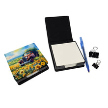 Load image into Gallery viewer, Kansas Sunflowers in Watercolor PU Leather Note Paper Holder
