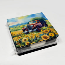 Load image into Gallery viewer, Kansas Sunflowers in Watercolor PU Leather Note Paper Holder