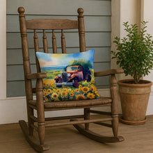Load image into Gallery viewer, Kansas Sunflowers in Watercolor Throw Pillow