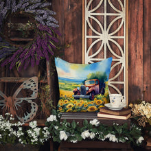 Load image into Gallery viewer, Kansas Sunflowers in Watercolor Throw Pillow