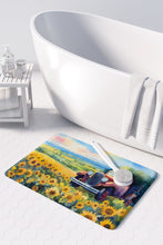 Load image into Gallery viewer, Kansas Sunflowers in Watercolor Memory Foam Kitchen Mat