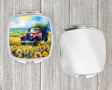 Load image into Gallery viewer, Kansas Sunflowers in Watercolor Compact Mirror