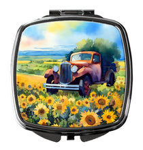 Load image into Gallery viewer, Kansas Sunflowers in Watercolor Compact Mirror