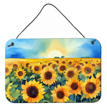 Load image into Gallery viewer, Kansas Sunflowers in Watercolor Wall or Door Hanging Prints