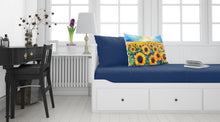 Load image into Gallery viewer, Kansas Sunflowers in Watercolor Fabric Standard Pillowcase – Artistic Decorative Front, White Back
