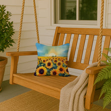 Load image into Gallery viewer, Kansas Sunflowers in Watercolor Throw Pillow