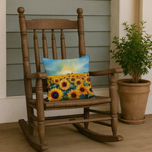 Load image into Gallery viewer, Kansas Sunflowers in Watercolor Throw Pillow