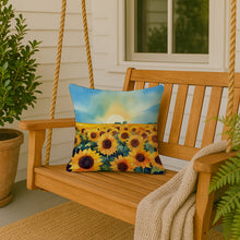 Load image into Gallery viewer, Kansas Sunflowers in Watercolor Throw Pillow