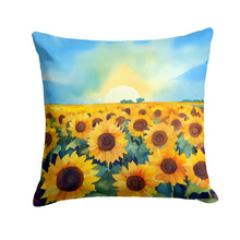Load image into Gallery viewer, Kansas Sunflowers in Watercolor Throw Pillow