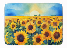 Load image into Gallery viewer, Kansas Sunflowers in Watercolor Memory Foam Kitchen Mat
