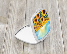 Load image into Gallery viewer, Kansas Sunflowers in Watercolor Compact Mirror