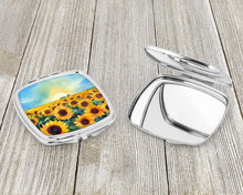 Load image into Gallery viewer, Kansas Sunflowers in Watercolor Compact Mirror