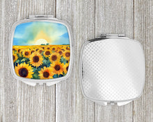 Load image into Gallery viewer, Kansas Sunflowers in Watercolor Compact Mirror
