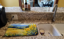 Load image into Gallery viewer, Kentucky Goldenrod in Watercolor Dish Drying Mat