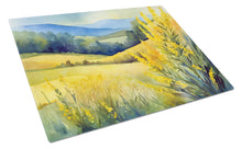 Load image into Gallery viewer, Kentucky Goldenrod in Watercolor Glass Cutting Boards – Durable, Decorative Kitchen Art Large