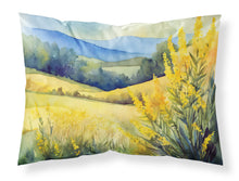 Load image into Gallery viewer, Kentucky Goldenrod in Watercolor Fabric Standard Pillowcase – Artistic Decorative Front, White Back