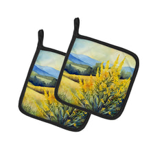 Load image into Gallery viewer, Kentucky Goldenrod in Watercolor Pair of Pot Holders