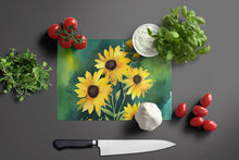 Load image into Gallery viewer, Kentucky Goldenrod in Watercolor Glass Cutting Boards – Durable, Decorative Kitchen Art Large