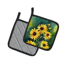 Load image into Gallery viewer, Kentucky Goldenrod in Watercolor Pair of Pot Holders