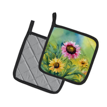 Load image into Gallery viewer, Kentucky Goldenrod in Watercolor Pair of Pot Holders