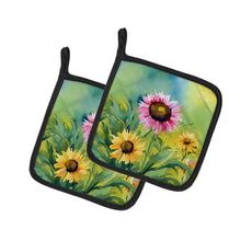 Load image into Gallery viewer, Kentucky Goldenrod in Watercolor Pair of Pot Holders