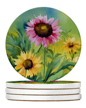 Load image into Gallery viewer, Kentucky Goldenrod in Watercolor Large Sandstone Coasters Pack of 4