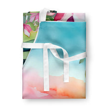 Load image into Gallery viewer, Louisiana Magnolias in Watercolor Apron – Artist-Designed Kitchen, BBQ &amp; Craft Apron