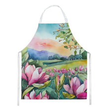 Load image into Gallery viewer, Louisiana Magnolias in Watercolor Apron – Artist-Designed Kitchen, BBQ &amp; Craft Apron