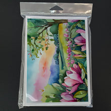 Load image into Gallery viewer, Louisiana Magnolias in Watercolor Greeting Cards -  Blank Note Cards – 8-Pack of Artist-Designed Cards with Envelopes