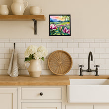 Load image into Gallery viewer, Louisiana Magnolias in Watercolor Framed Metal Print