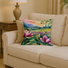 Load image into Gallery viewer, Louisiana Magnolias in Watercolor Throw Pillow