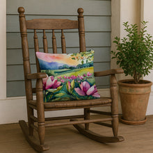 Load image into Gallery viewer, Louisiana Magnolias in Watercolor Throw Pillow