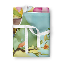 Load image into Gallery viewer, Louisiana Magnolias in Watercolor Apron – Artist-Designed Kitchen, BBQ &amp; Craft Apron