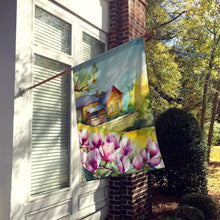Load image into Gallery viewer, Louisiana Magnolias in Watercolor House Flag