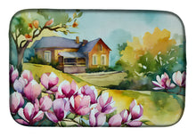 Load image into Gallery viewer, Louisiana Magnolias in Watercolor Dish Drying Mat