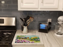 Load image into Gallery viewer, Louisiana Magnolias in Watercolor Glass Cutting Boards – Durable, Decorative Kitchen Art Large